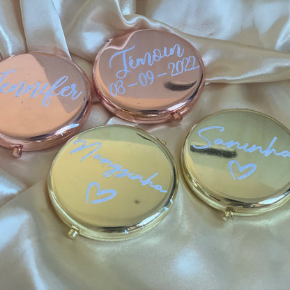 Personalized Compact Makeup Mirror