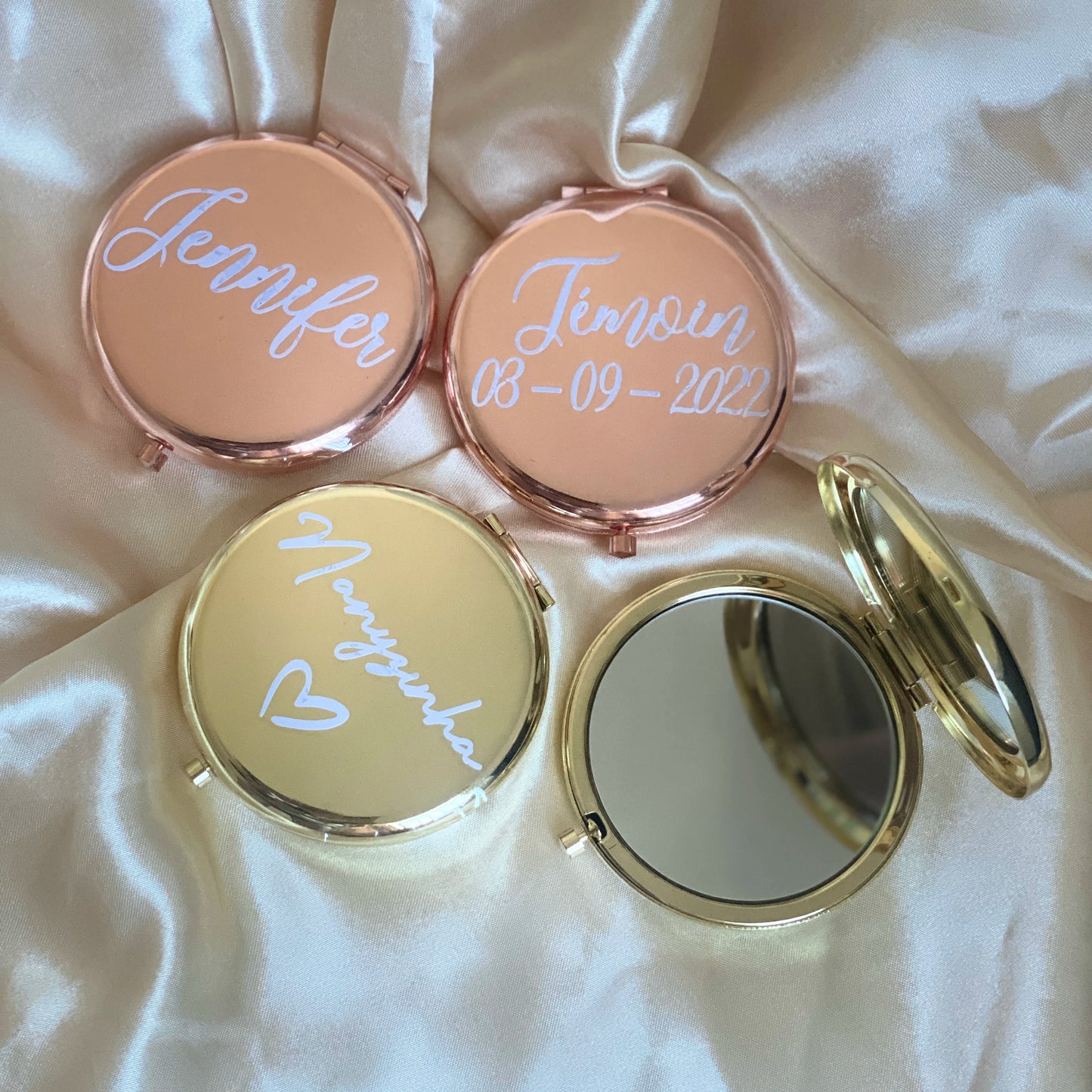 Personalized Compact Makeup Mirror