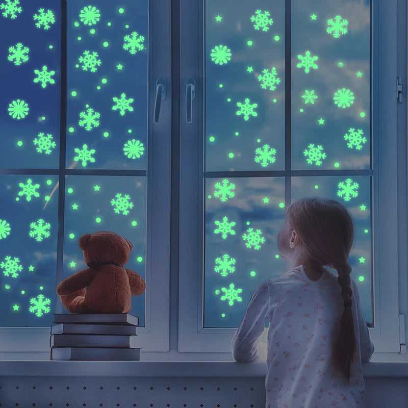 Luminous Snowflake Wall Stickers