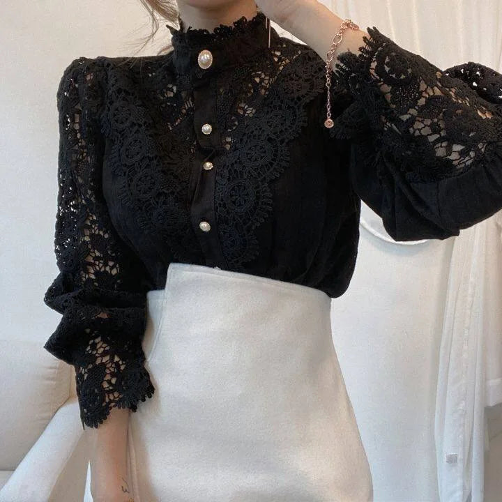 WOMEN CHIFFON BUTTON SHIRT