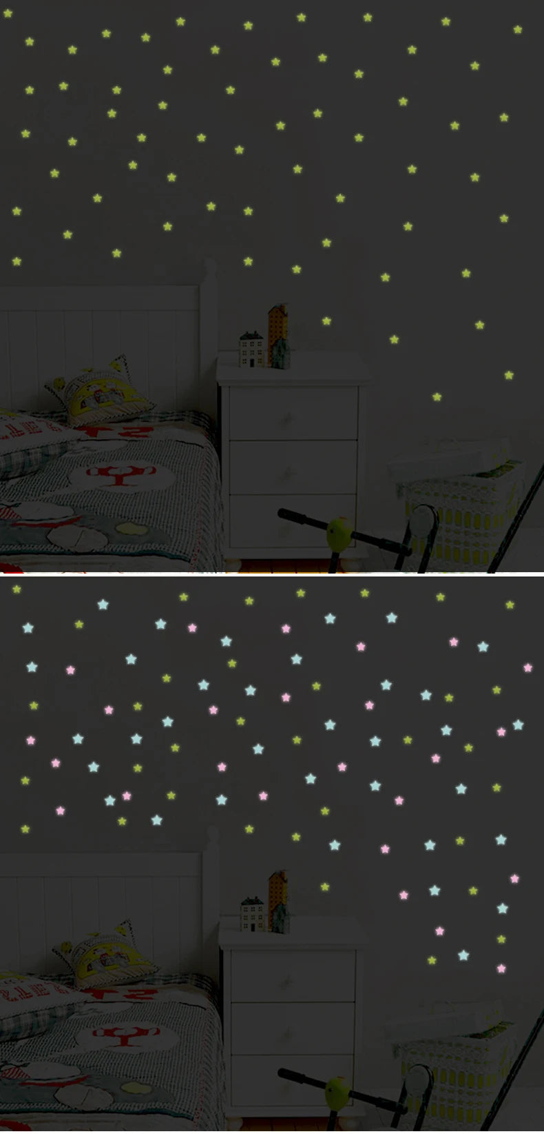 Luminous Wall Stickers Stars shine