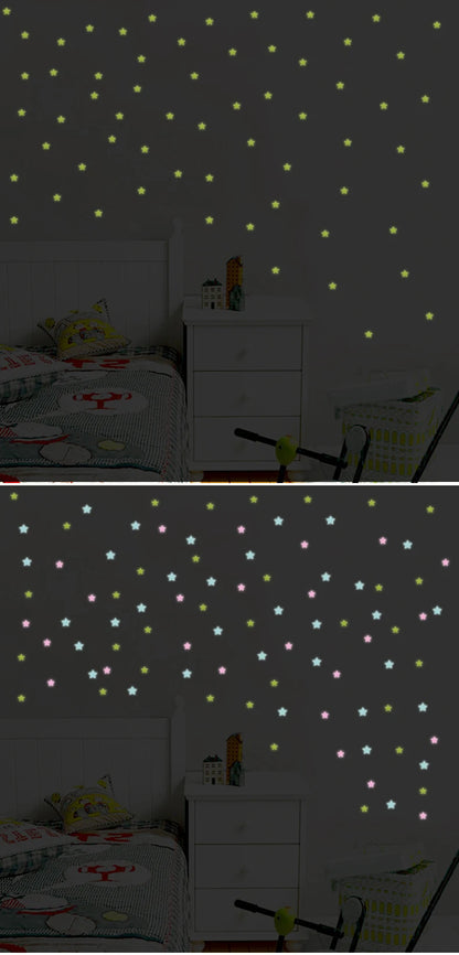 Luminous Wall Stickers Stars shine