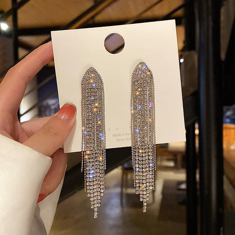 Luxury Rhombus Zircon Earrings