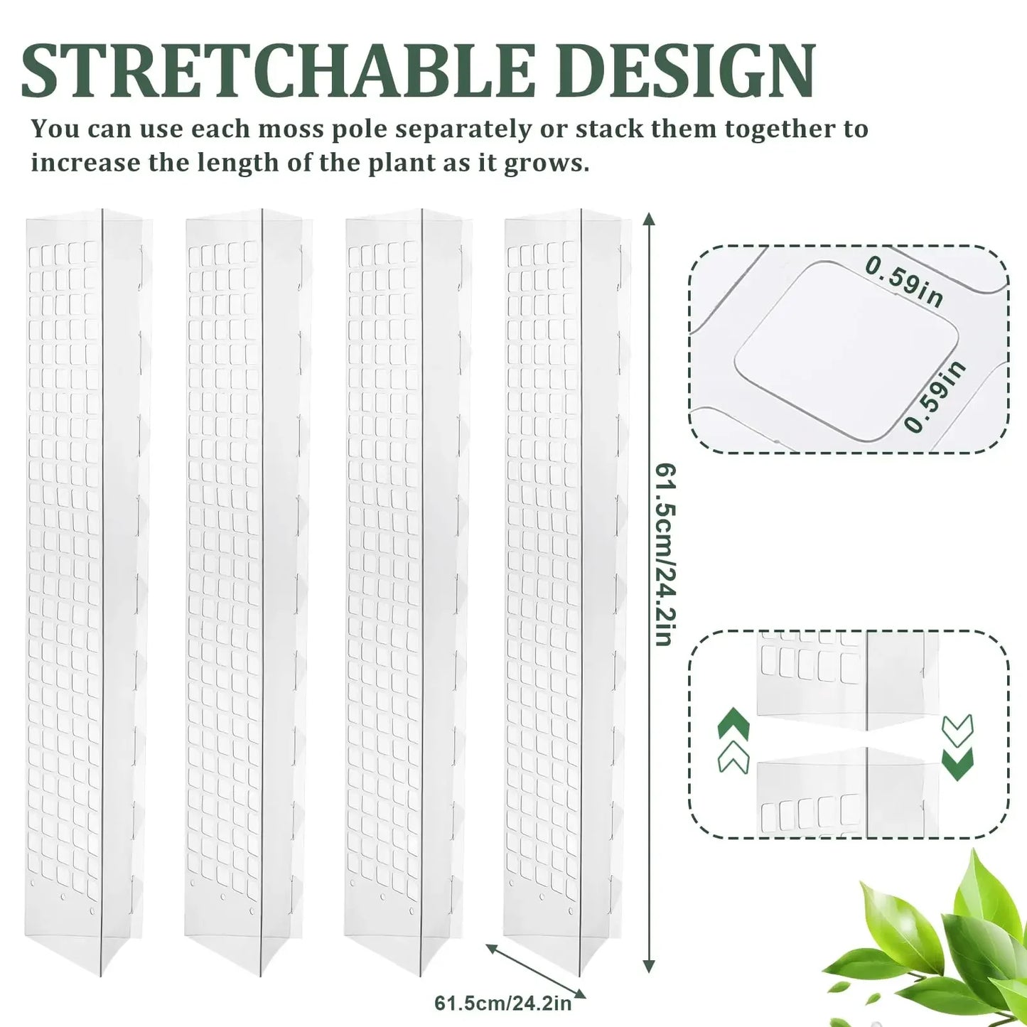 Moss Pole Plastic Plant Stand Indoor