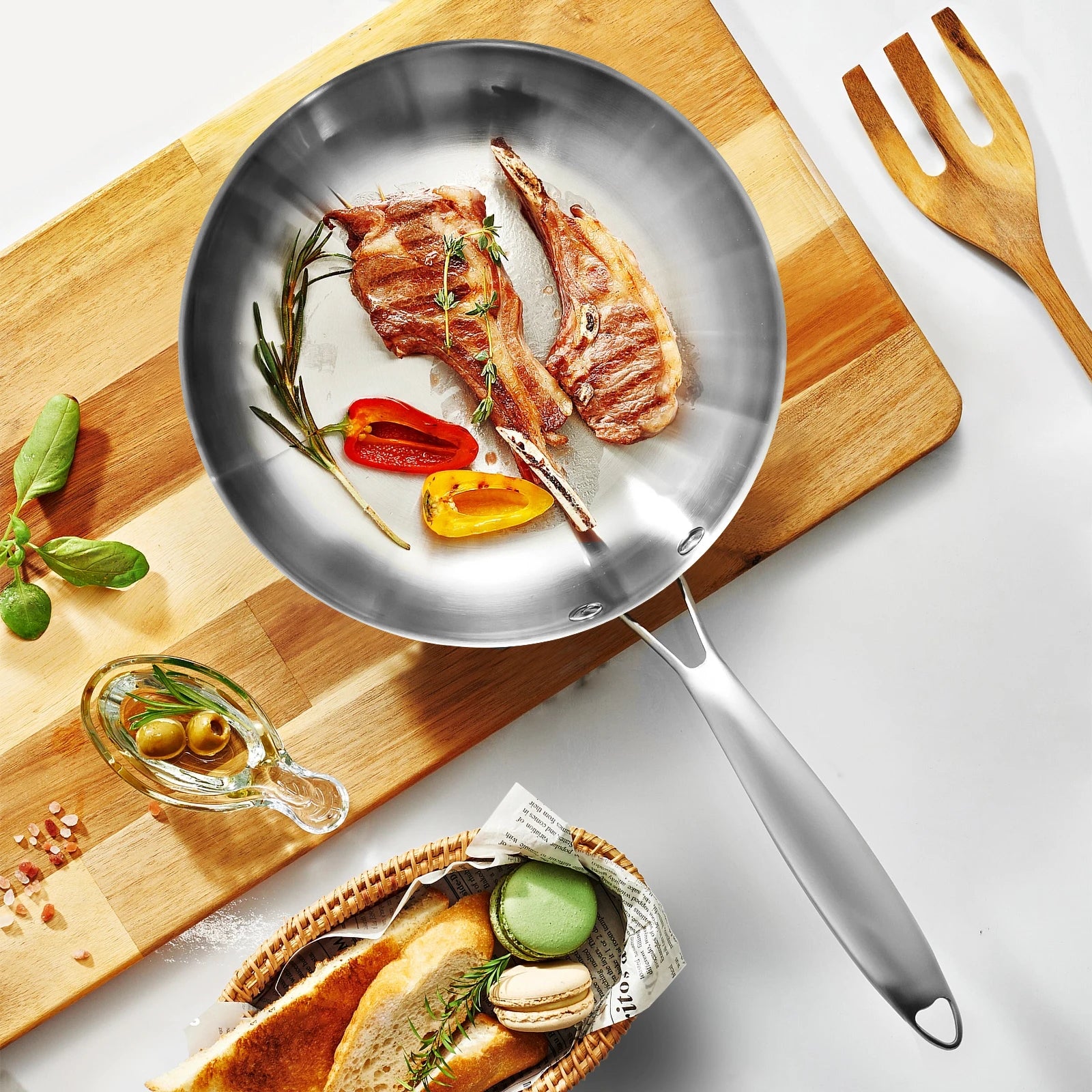 Stainless Steel Frying Pan