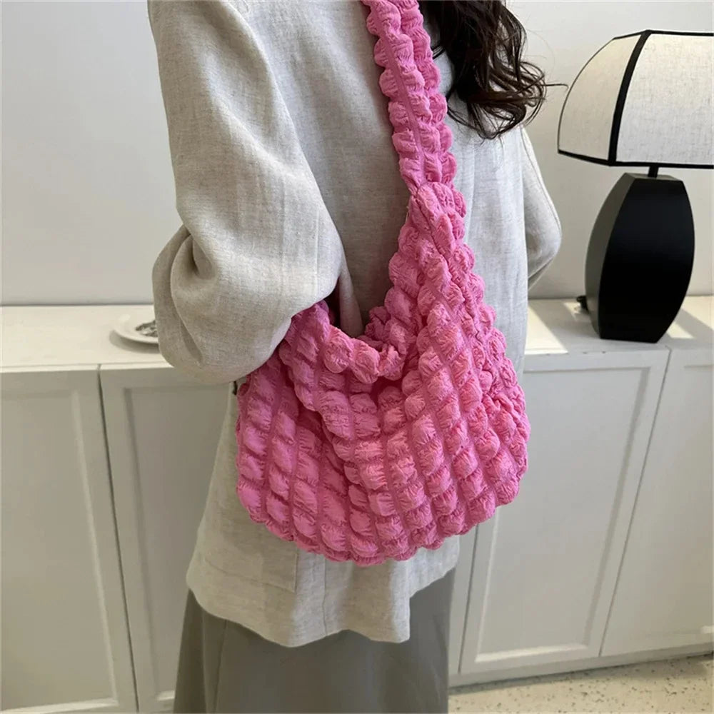 Crossbody Bag With Pleated Design