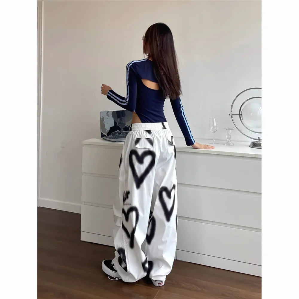 Love Graffiti Wide Leg Pants Women