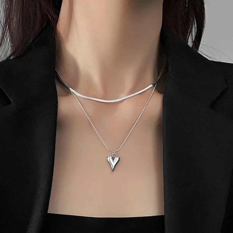 Love Heart Pendant Necklace for Women