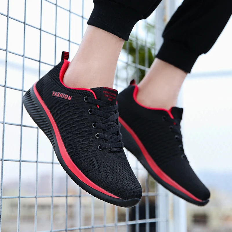 Men Running Walking Knit Shoes Fashion Casual Sneakers