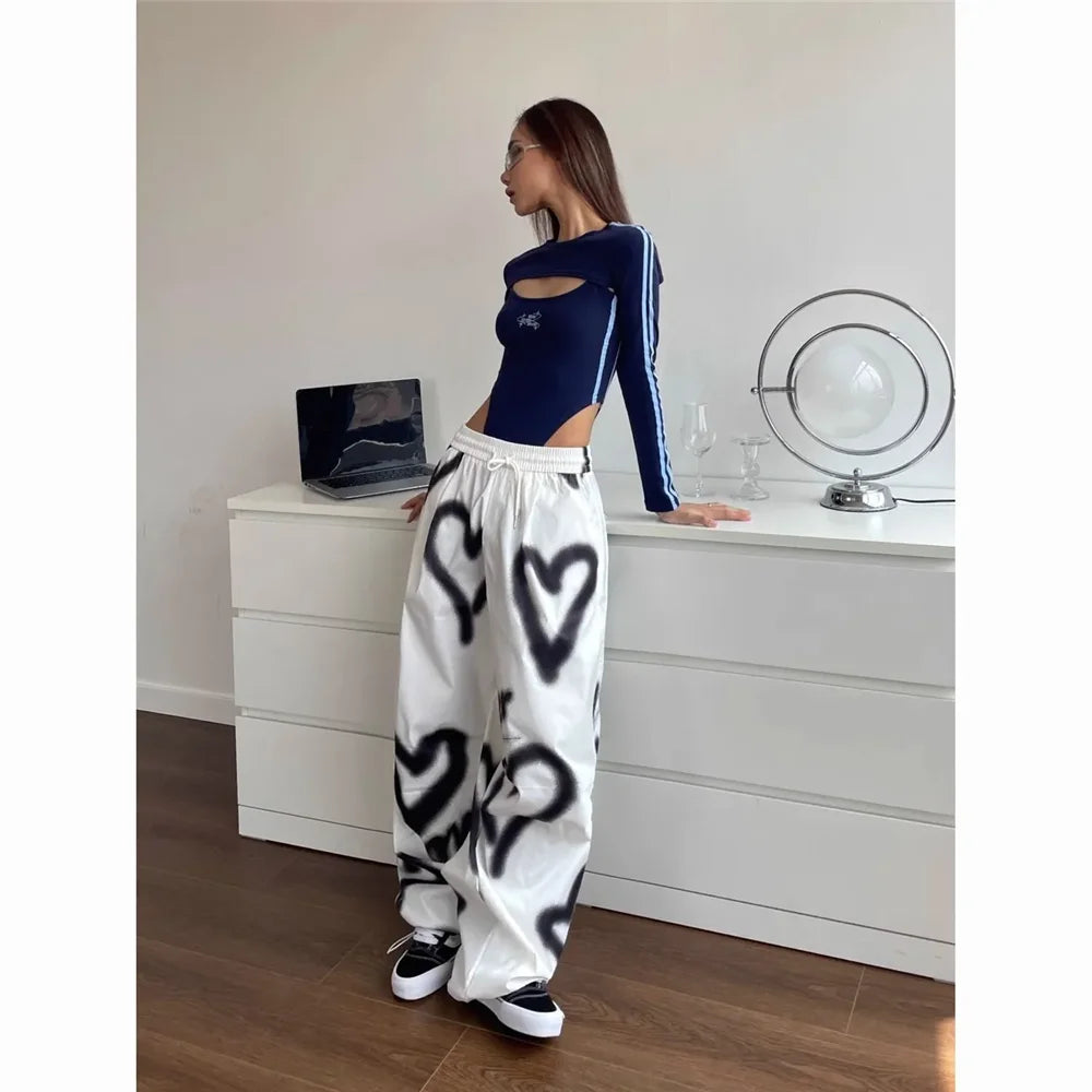 Love Graffiti Wide Leg Pants Women