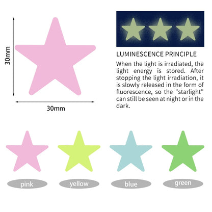 Luminous Wall Stickers Stars shine