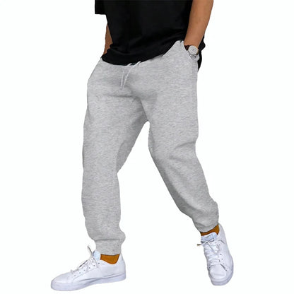 Men Spring Solid Sports Pants