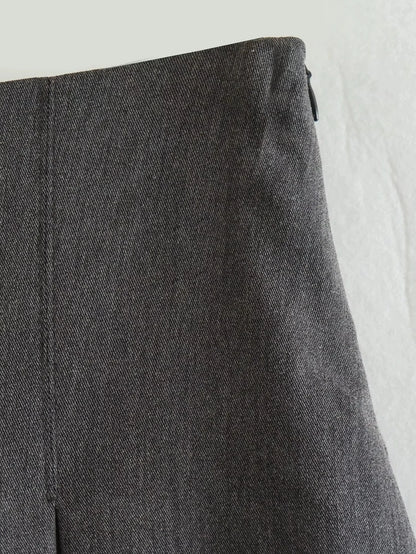 TRAFZA Vintage Dark Grey Mini Skirts