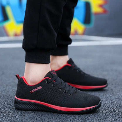 Men Running Walking Knit Shoes Fashion Casual Sneakers