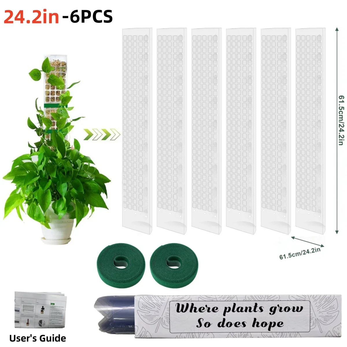 Moss Pole Plastic Plant Stand Indoor