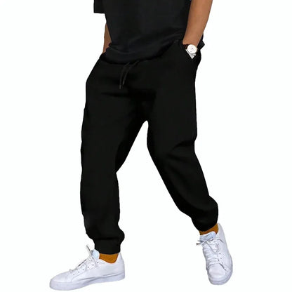 Men Spring Solid Sports Pants