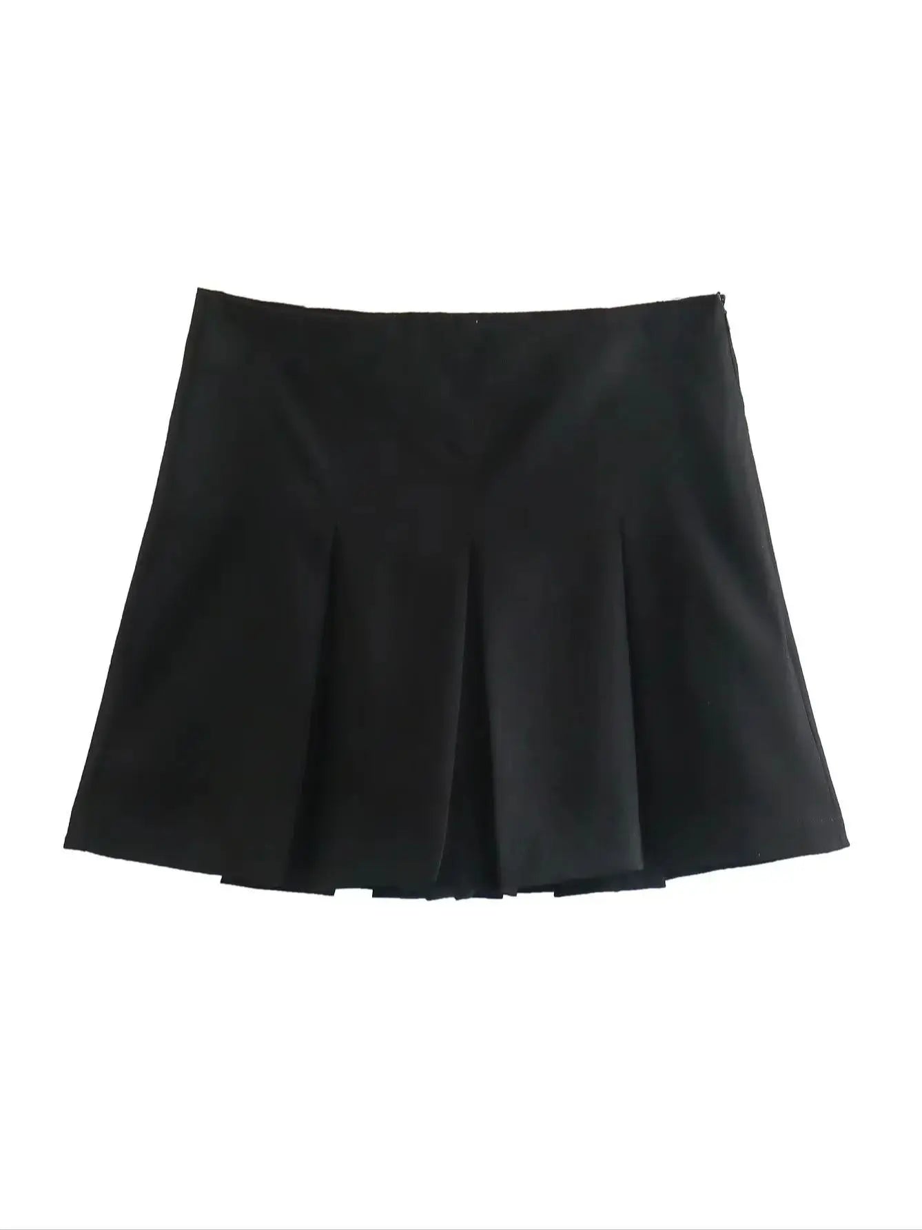 TRAFZA Vintage Dark Grey Mini Skirts