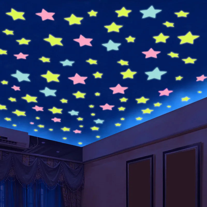 Luminous Wall Stickers Stars shine