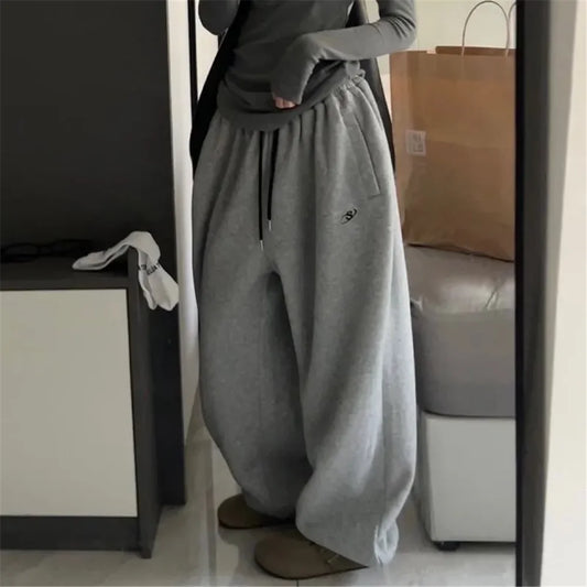 Gray Oversize Style Loose Sweatpants