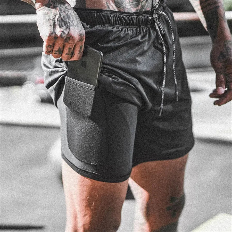 Sportswear Double-deck Running Shorts