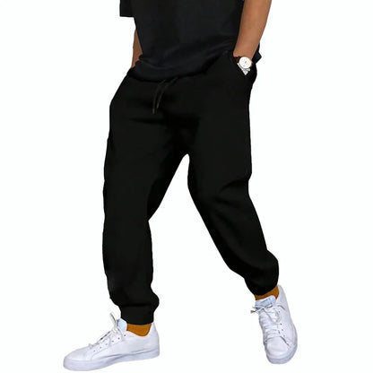 Men Spring Solid Sports Pants