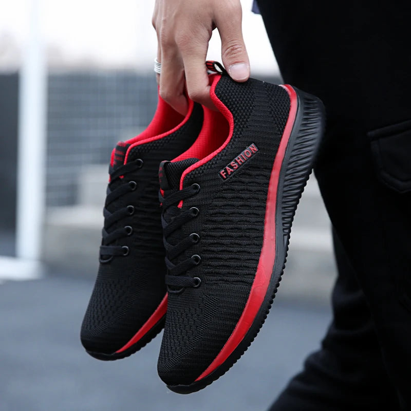 Men Running Walking Knit Shoes Fashion Casual Sneakers