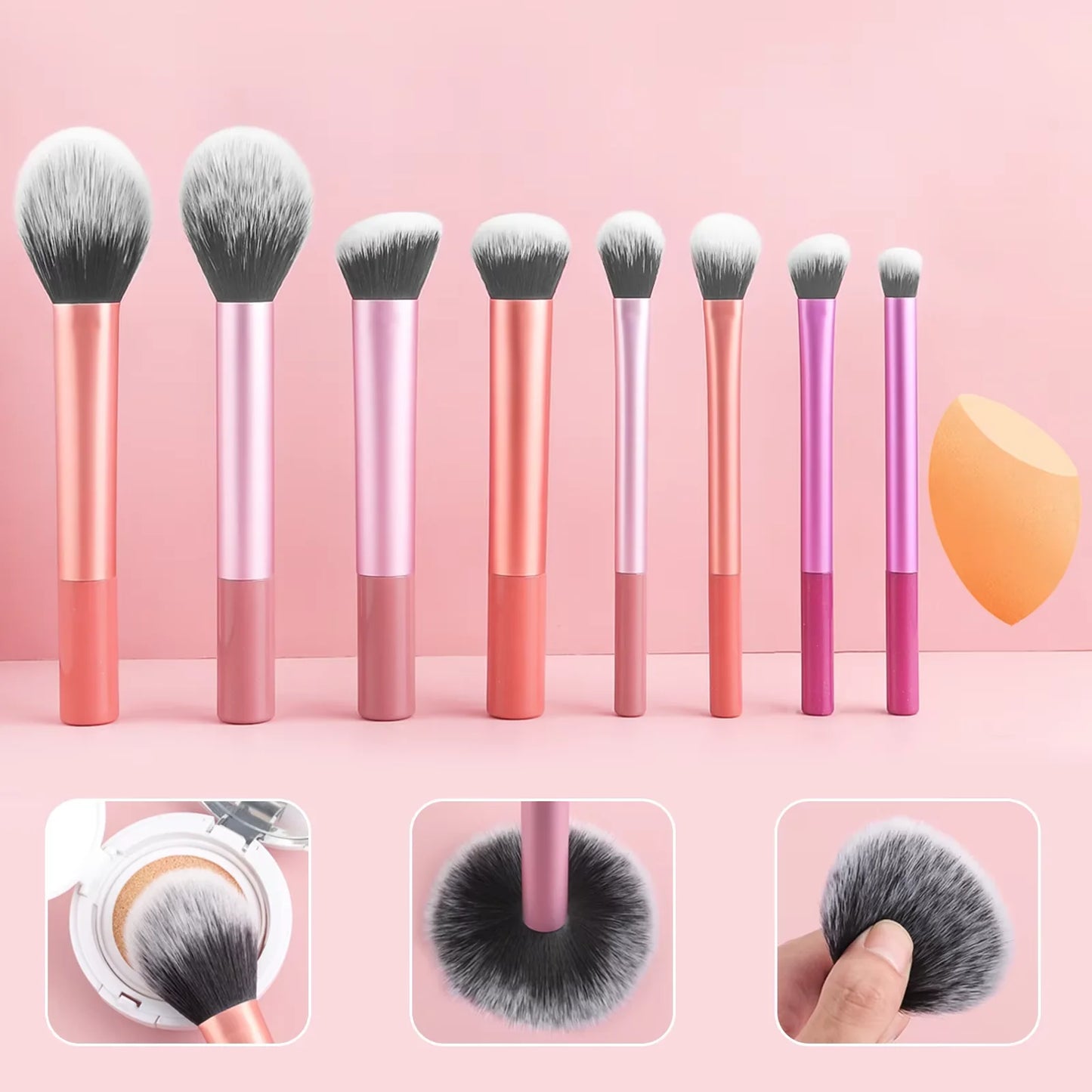 Makeup Brush Set - Soft, Premium Synthetic Hair