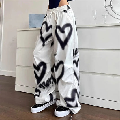 Love Graffiti Wide Leg Pants Women