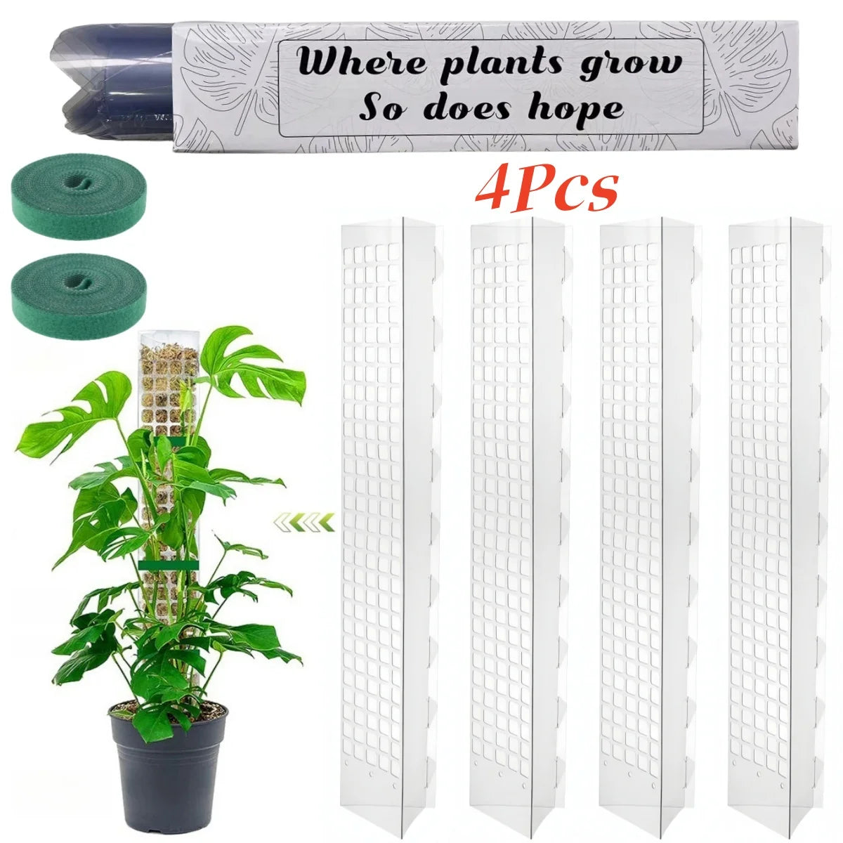 Moss Pole Plastic Plant Stand Indoor