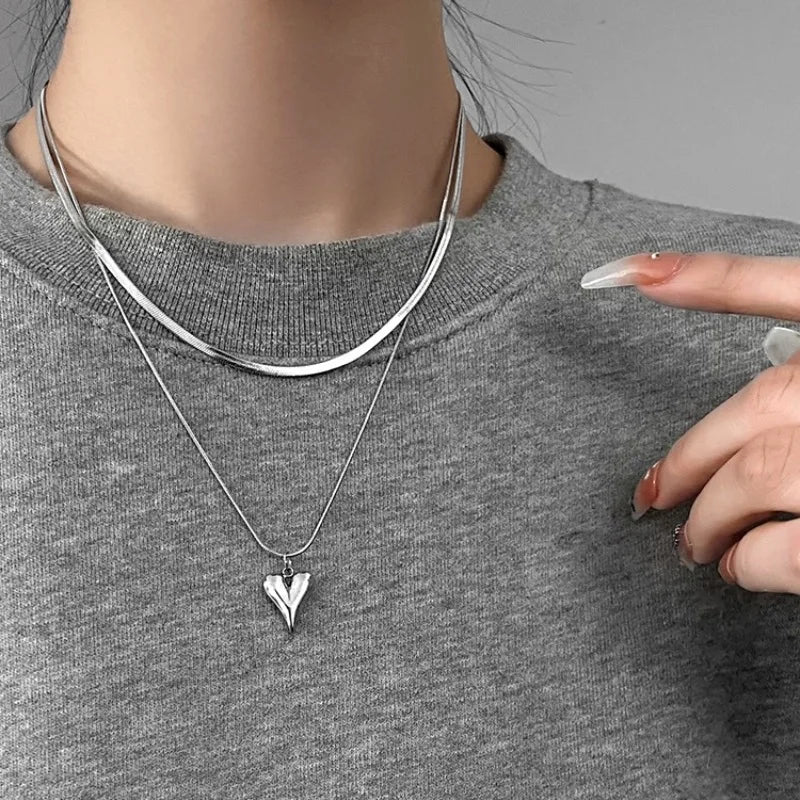 Love Heart Pendant Necklace for Women