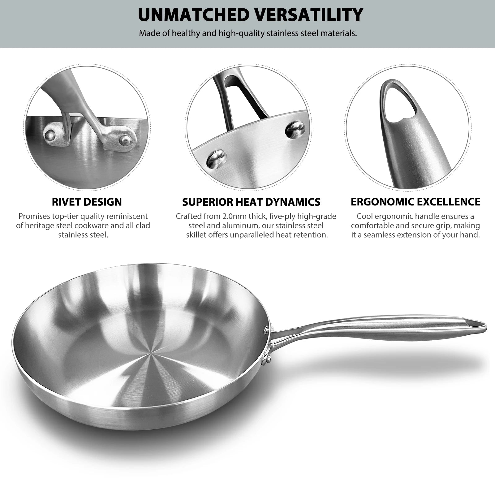 Stainless Steel Frying Pan