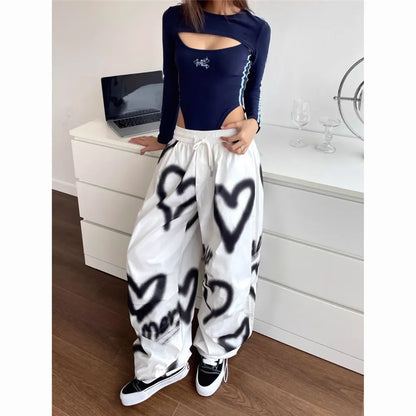 Love Graffiti Wide Leg Pants Women