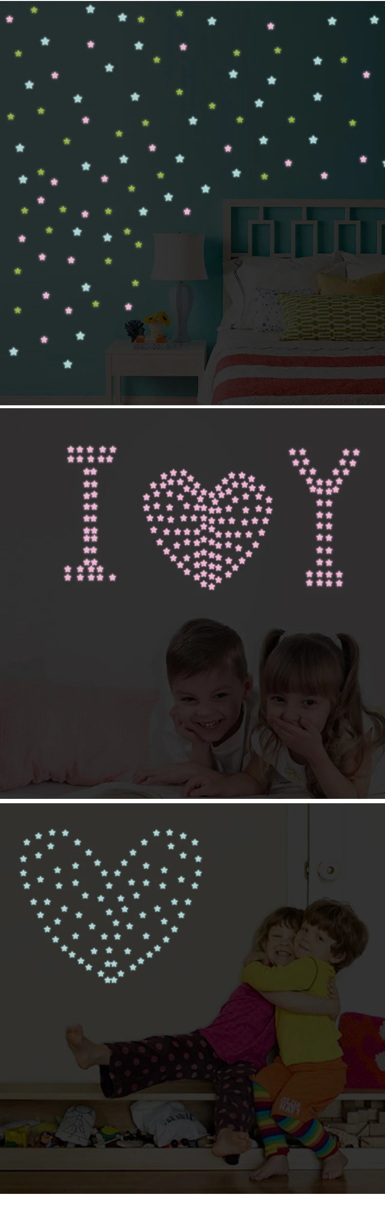 Luminous Wall Stickers Stars shine